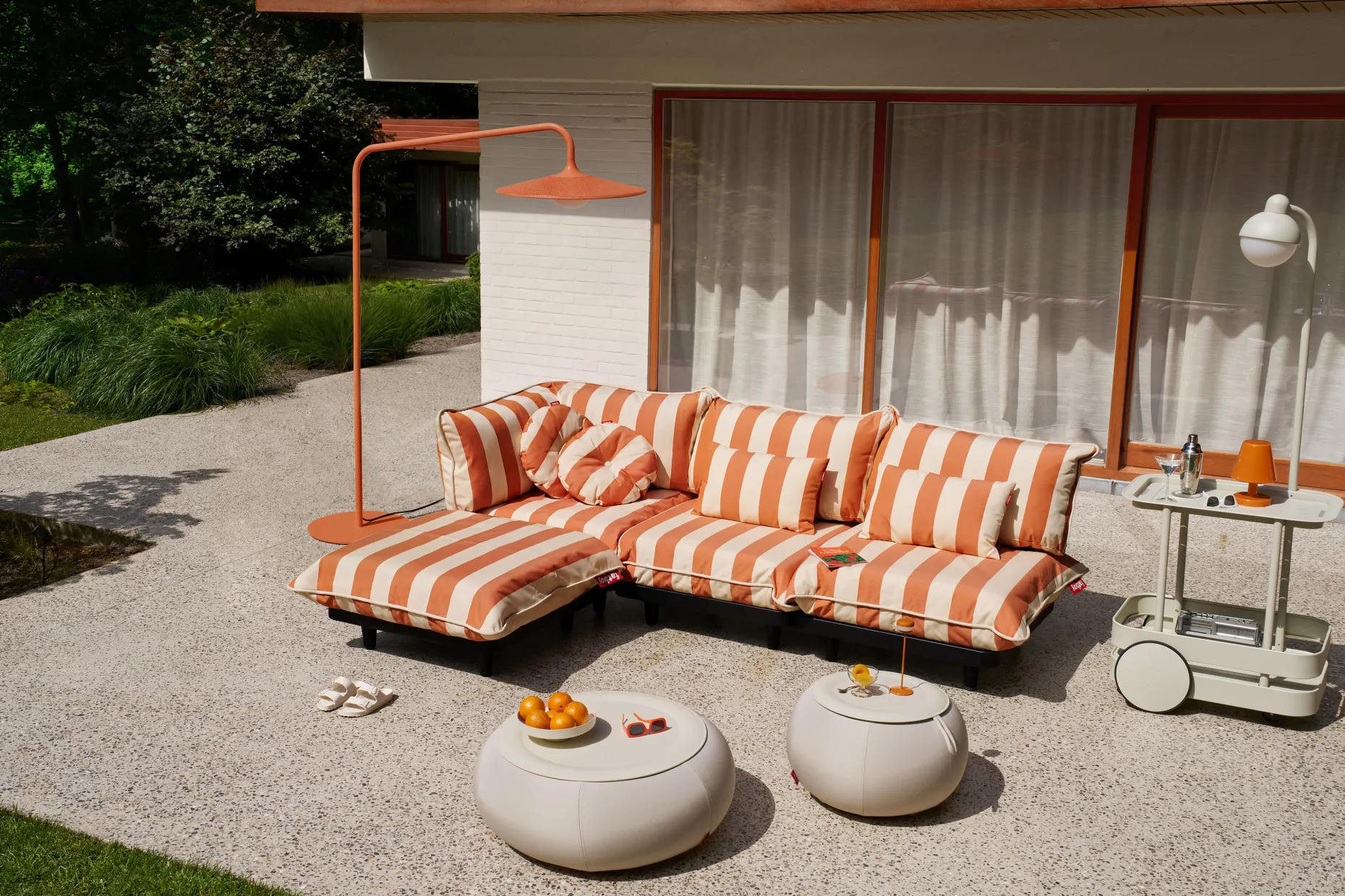 Archigrande Vloerlamp voor buiten, rood, 180x84x233 cm