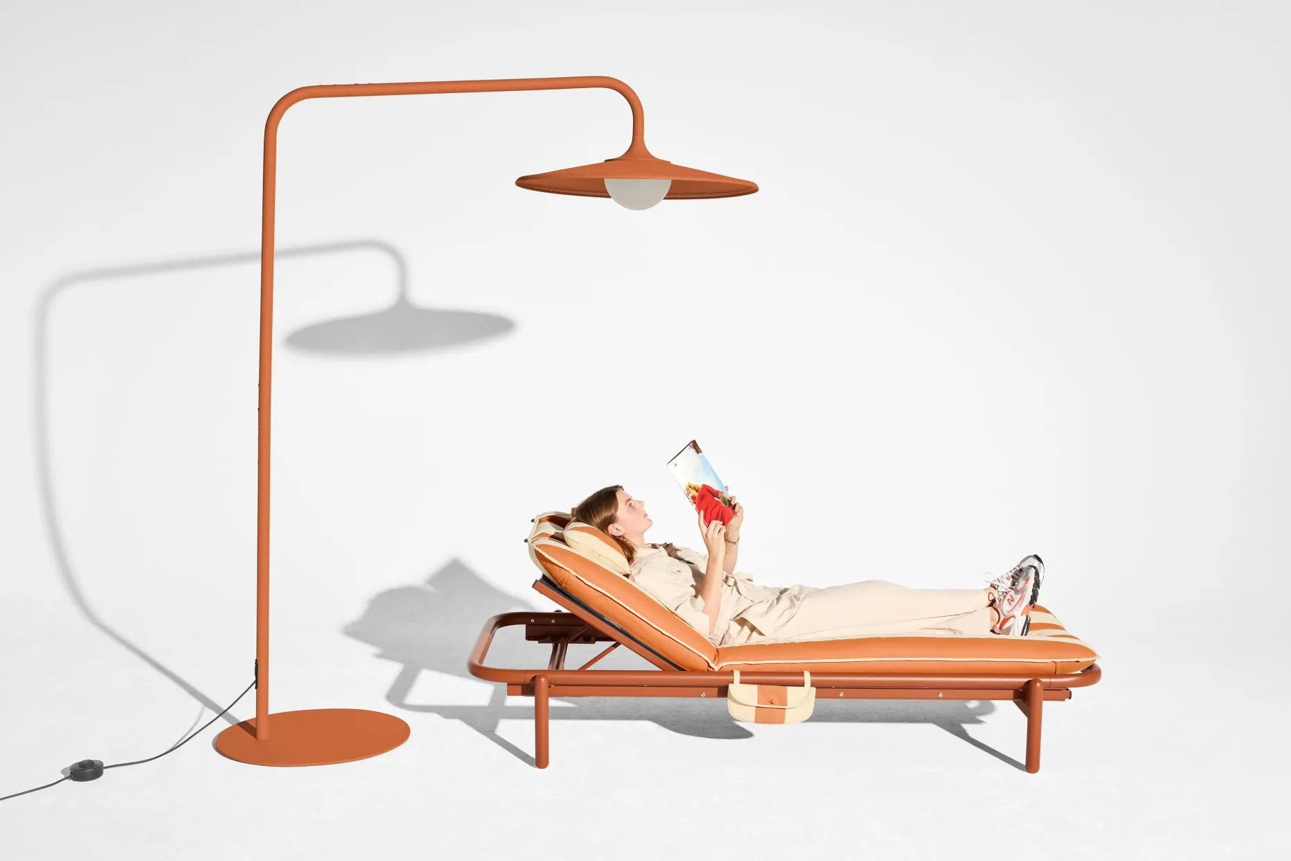 Archigrande Vloerlamp voor buiten, rood, 180x84x233 cm