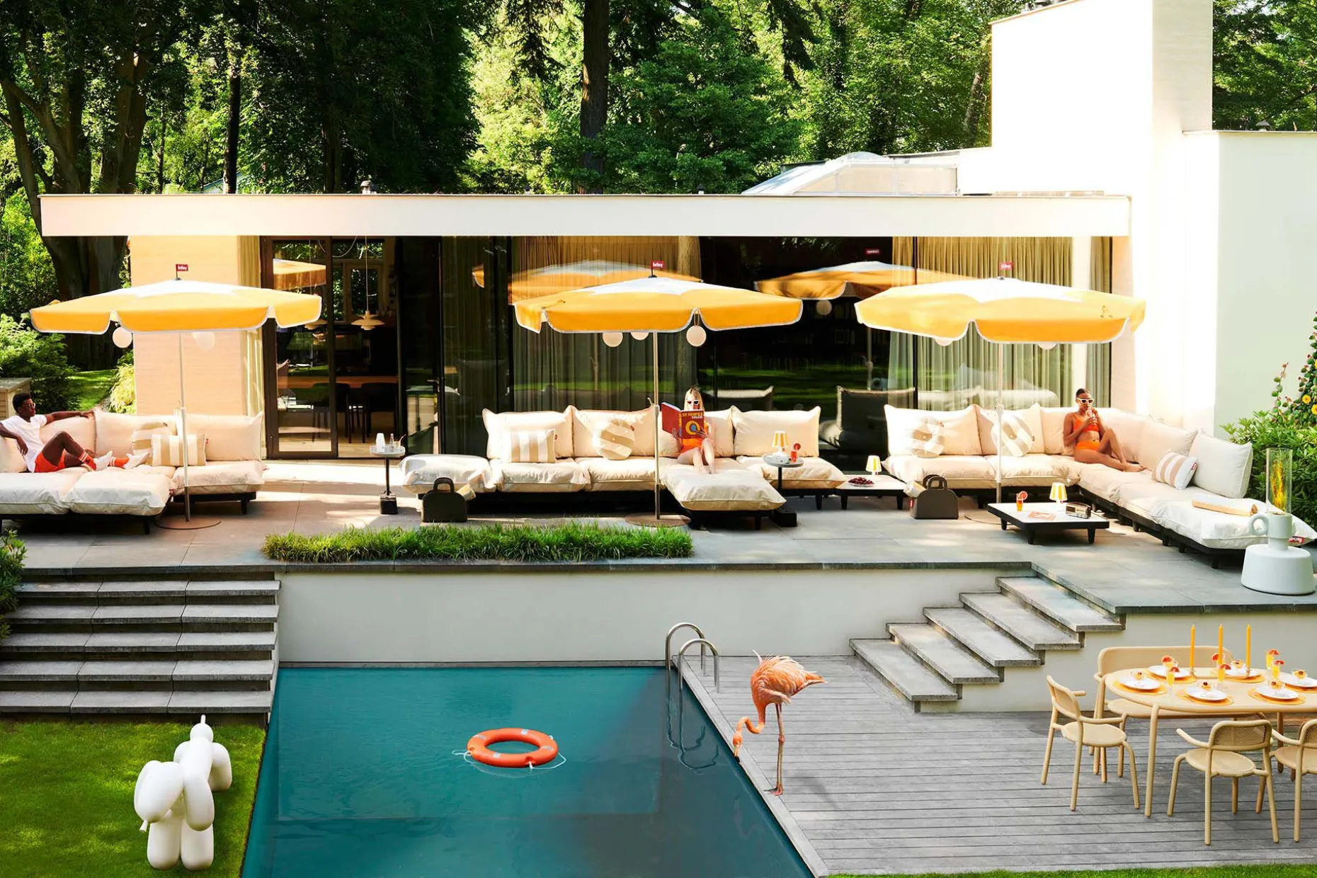 Attackle! Tuinbankje, wit, 195x55x77.5 cm