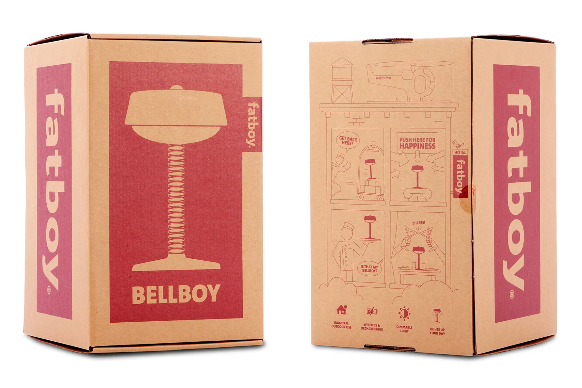 Bellboy Draadloze tafellamp, beige, 18x18x30 cm