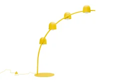 Big Lebow Arc lamp, geel, 186x234 cm