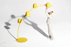 Big Lebow Arc lamp, geel, 186x234 cm