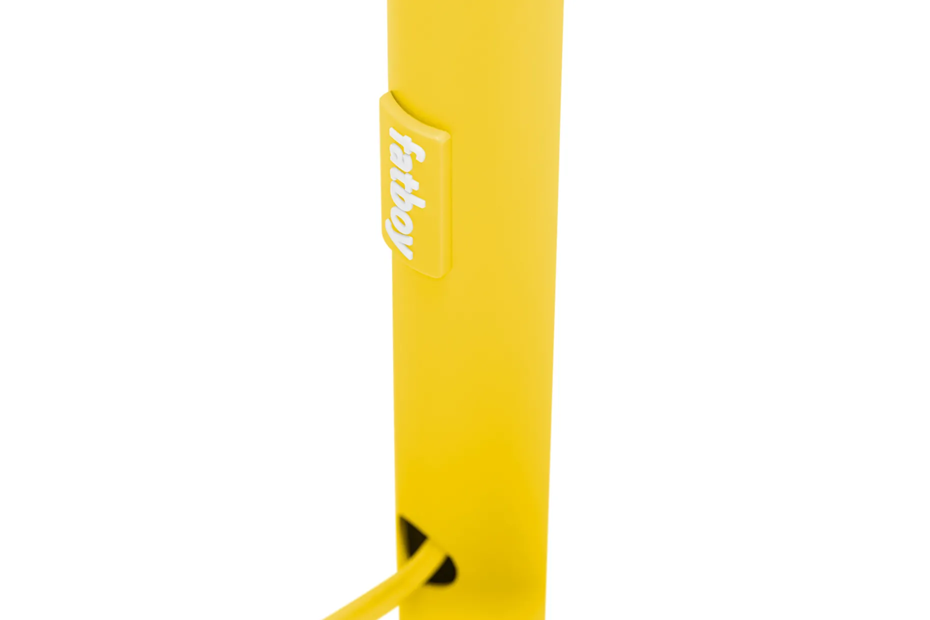 Big Lebow Arc lamp, geel, 186x234 cm