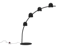 Big Lebow Arc lamp, zwart, 186x234 cm