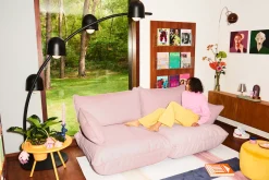Big Lebow Arc lamp, zwart, 186x234 cm