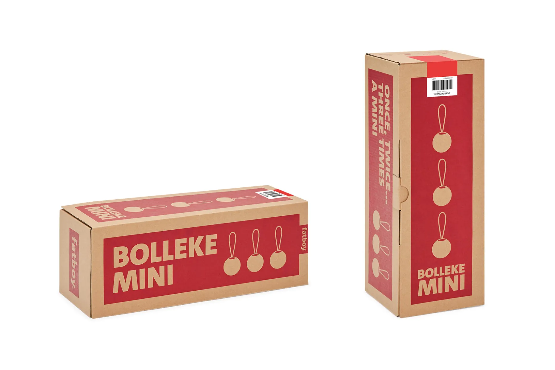 Bolleke Mini set (3 pcs) Kleine oplaadbare lampen, rood, 12x12 cm