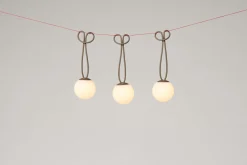 Bolleke Mini set (3 pcs) Kleine oplaadbare lampen, bruin, 12x12 cm