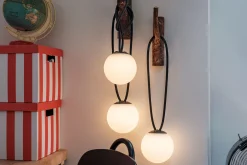 Bolleke Mini set (3 pcs) Kleine oplaadbare lampen, bruin, 12x12 cm