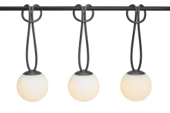 Bolleke Mini set (3 pcs) Kleine oplaadbare lampen, zwart, 12x12 cm