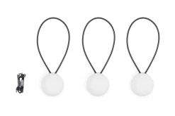 Bolleke Mini set (3 pcs) Kleine oplaadbare lampen, zwart, 12x12 cm