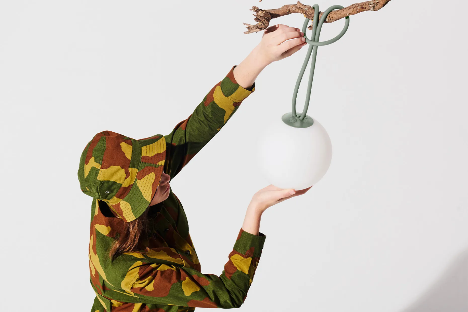Bolleke Oplaadbare lamp, groen, 20x20x20 cm