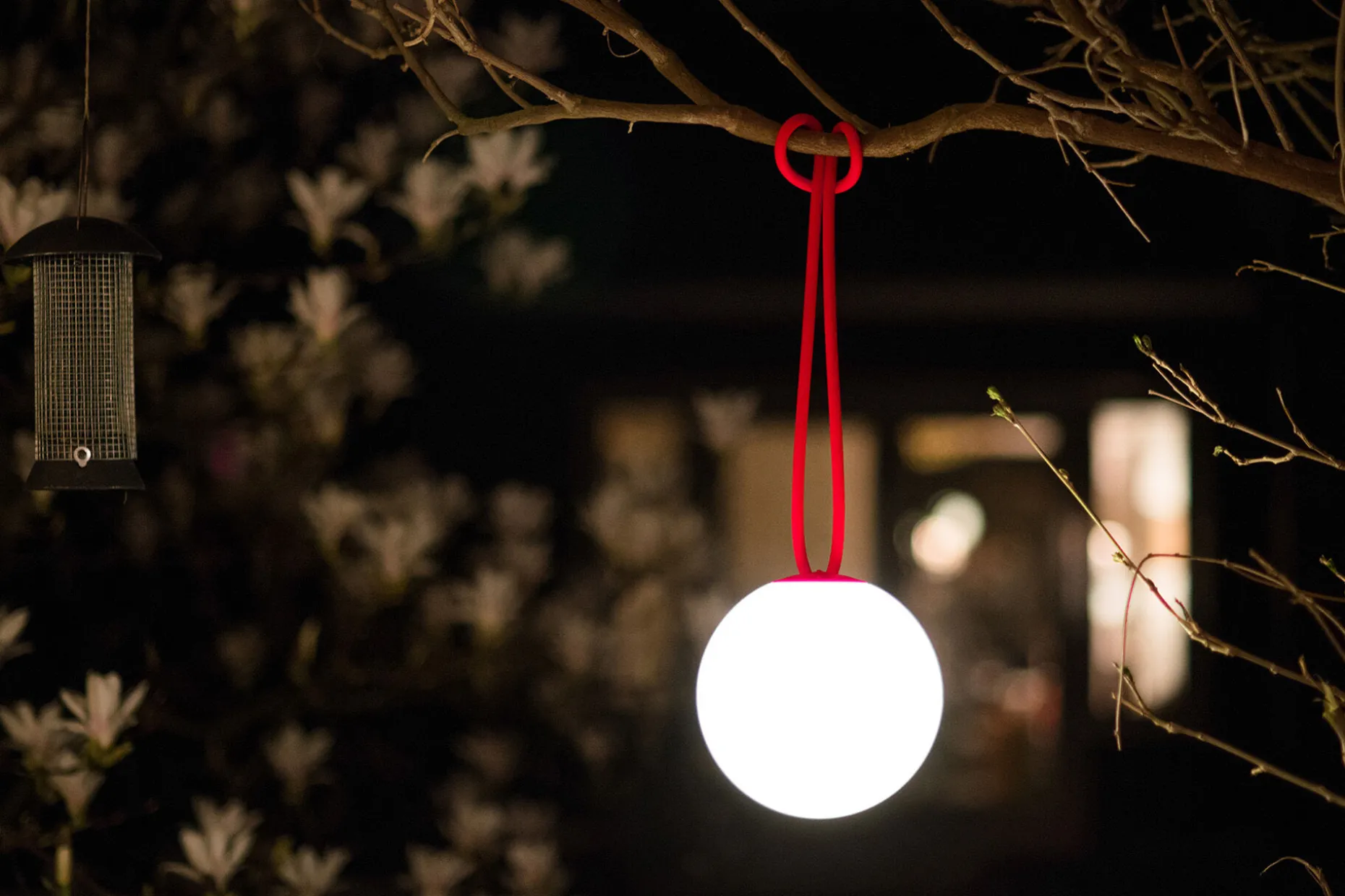 Bolleke Oplaadbare lamp, rood, 20x20x20 cm