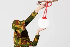 Bolleke Oplaadbare lamp, rood, 20x20x20 cm