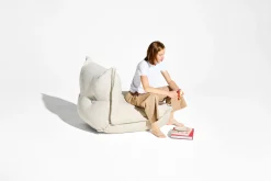 BonBaron Slim Boucle Loungestoel, beige, 102x85x75 cm