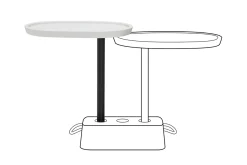 Brick's Buddy Een extra tafel voor Brick Table, 56x39x69.05 cm