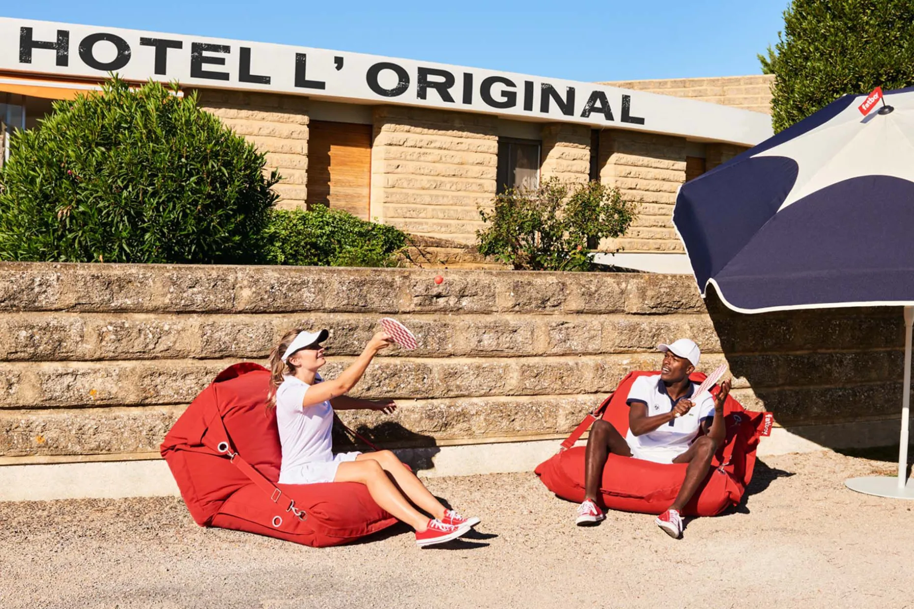 Buggle-Up Outdoor Buiten zitzak, rood, 132x185 cm