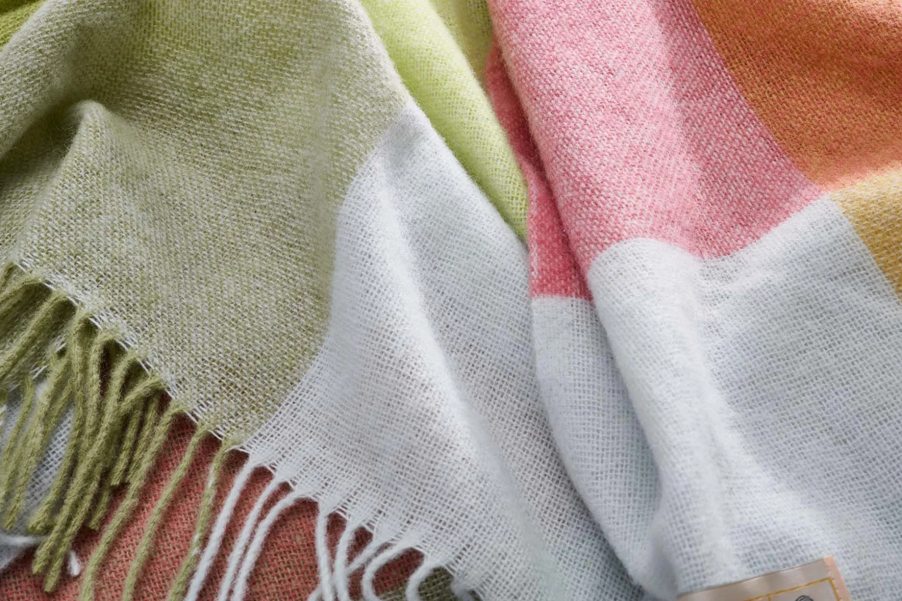 Colour Blend Blanket Wollen deken, geel, 130x185 cm