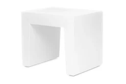 Concrete Seat Kruk voor buiten, wit, 40x50x43 cm
