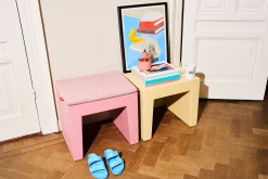 Concrete Seat Kruk voor buiten, roze, 40x50x43 cm