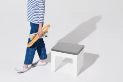 Concrete Seat Pillow Buitenkussen, grijs, 49x39x3 cm