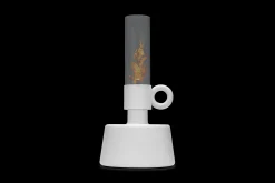 Flamtastique Olielamp voor buiten, wit, 58.5x115.5 cm