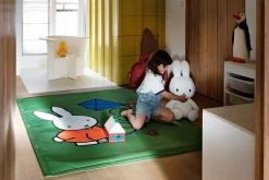 Flying Carpet x Miffy Nijntje speelkleed, groen, 180x140 cm