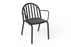 Fred's Armchair Tuinstoel met armleuning, zwart, 60x59.5x80.5 cm