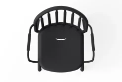 Fred's Armchair Tuinstoel met armleuning, zwart, 60x59.5x80.5 cm