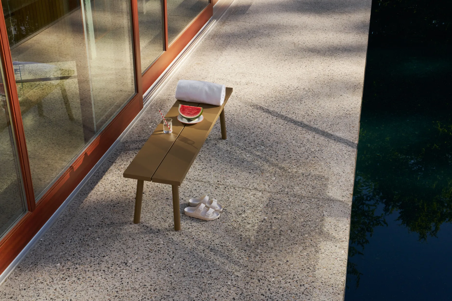 Fred's Bench Tuinbank, bruin, 160x40x46.5 cm