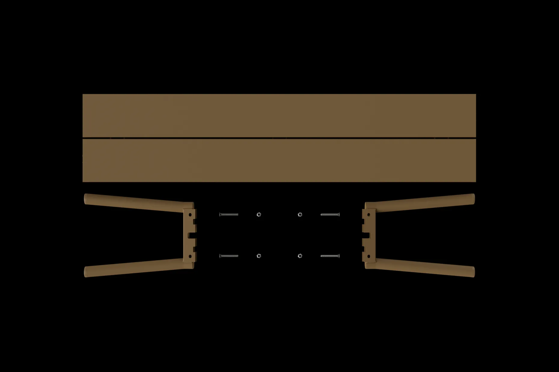 Fred's Bench Tuinbank, bruin, 160x40x46.5 cm