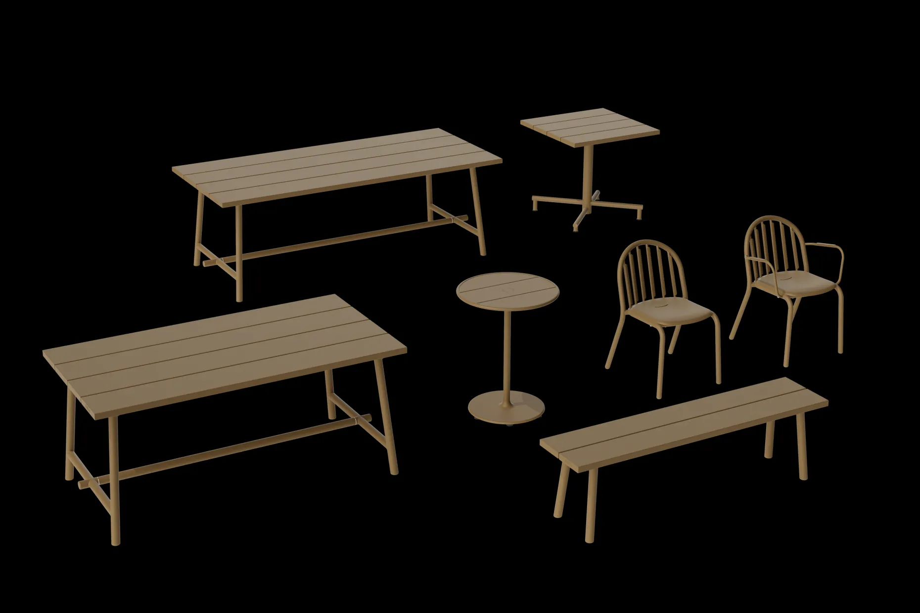 Fred's Bench Tuinbank, bruin, 160x40x46.5 cm