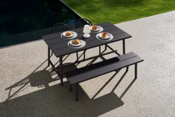 Fred's Bench Tuinbank, zwart, 160x40x46.5 cm