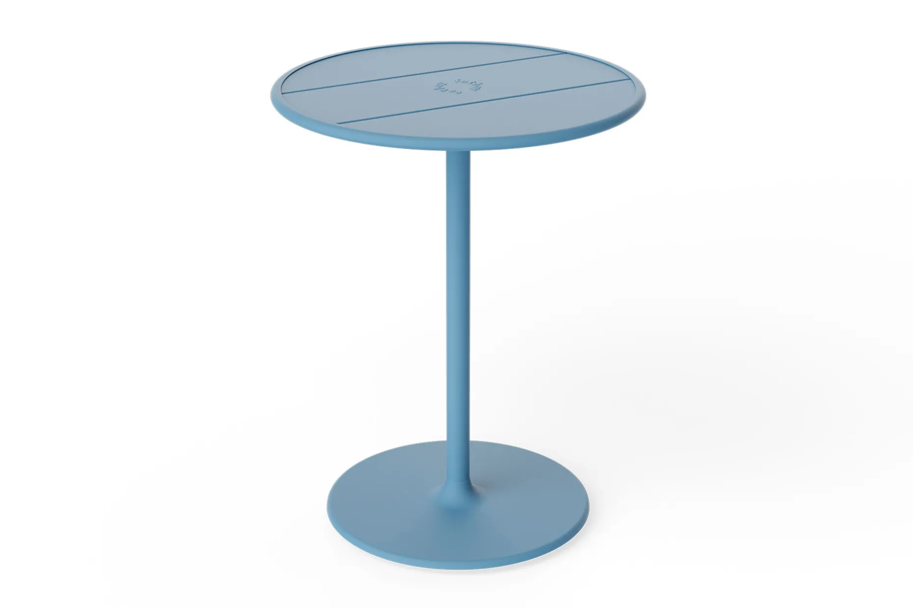 Fred's Bistreau Kleine tuintafel rond, blauw, 60x60x76 cm