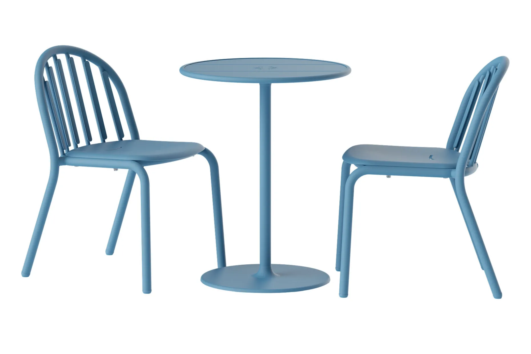 Fred's Bistreau Kleine tuintafel rond, blauw, 60x60x76 cm