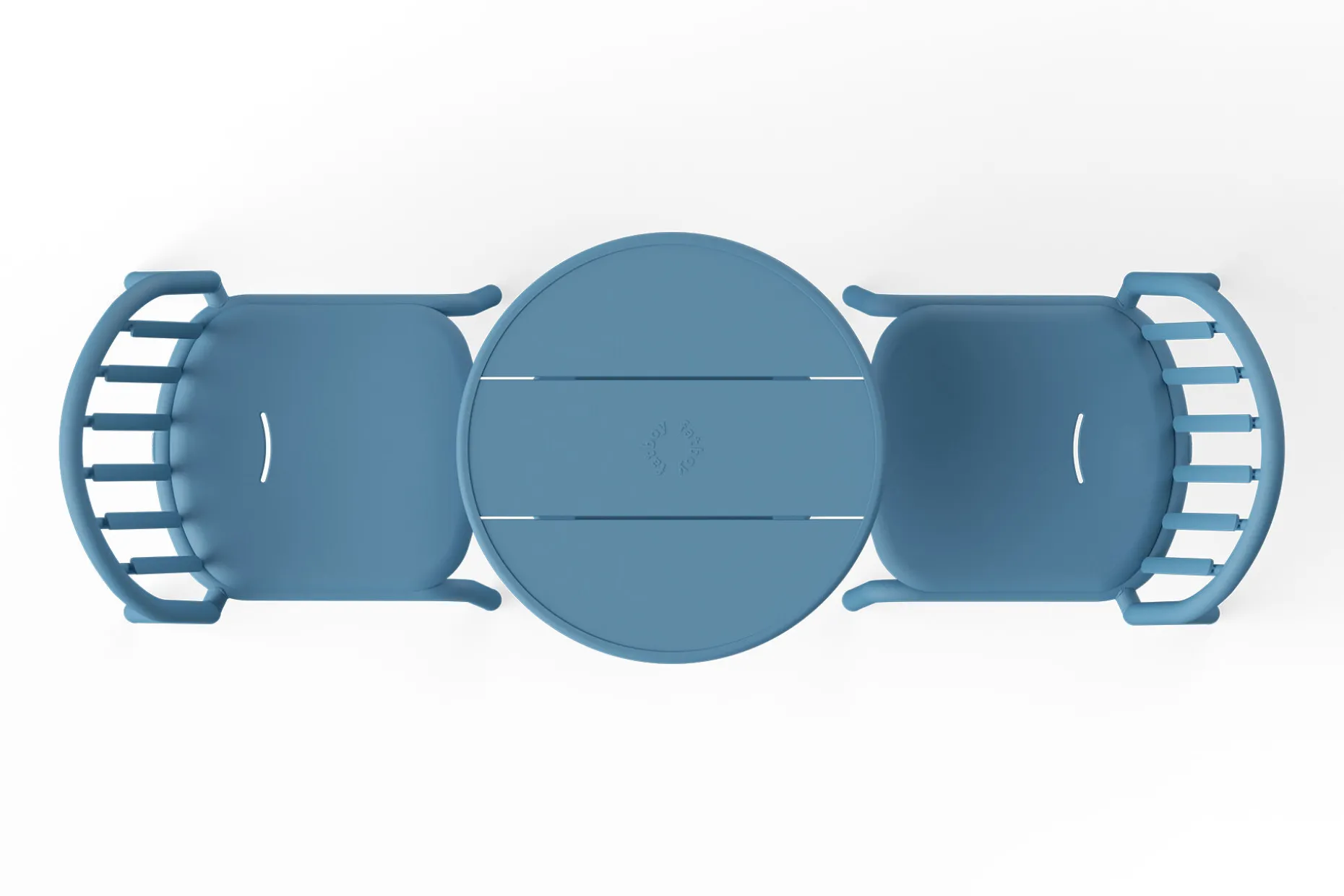 Fred's Bistreau Kleine tuintafel rond, blauw, 60x60x76 cm