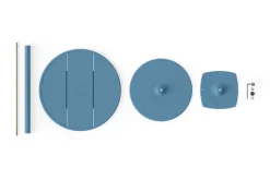 Fred's Bistreau Kleine tuintafel rond, blauw, 60x60x76 cm