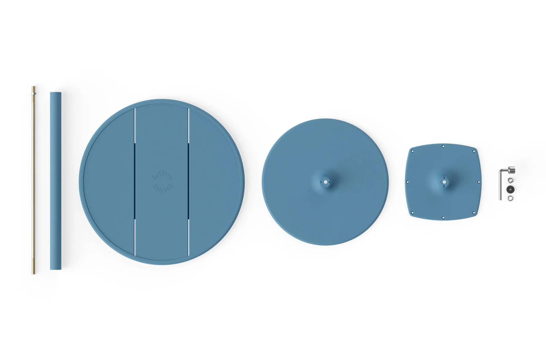 Fred's Bistreau Kleine tuintafel rond, blauw, 60x60x76 cm