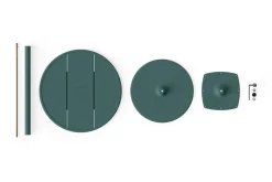 Fred's Bistreau Kleine tuintafel rond, groen, 60x60x76 cm