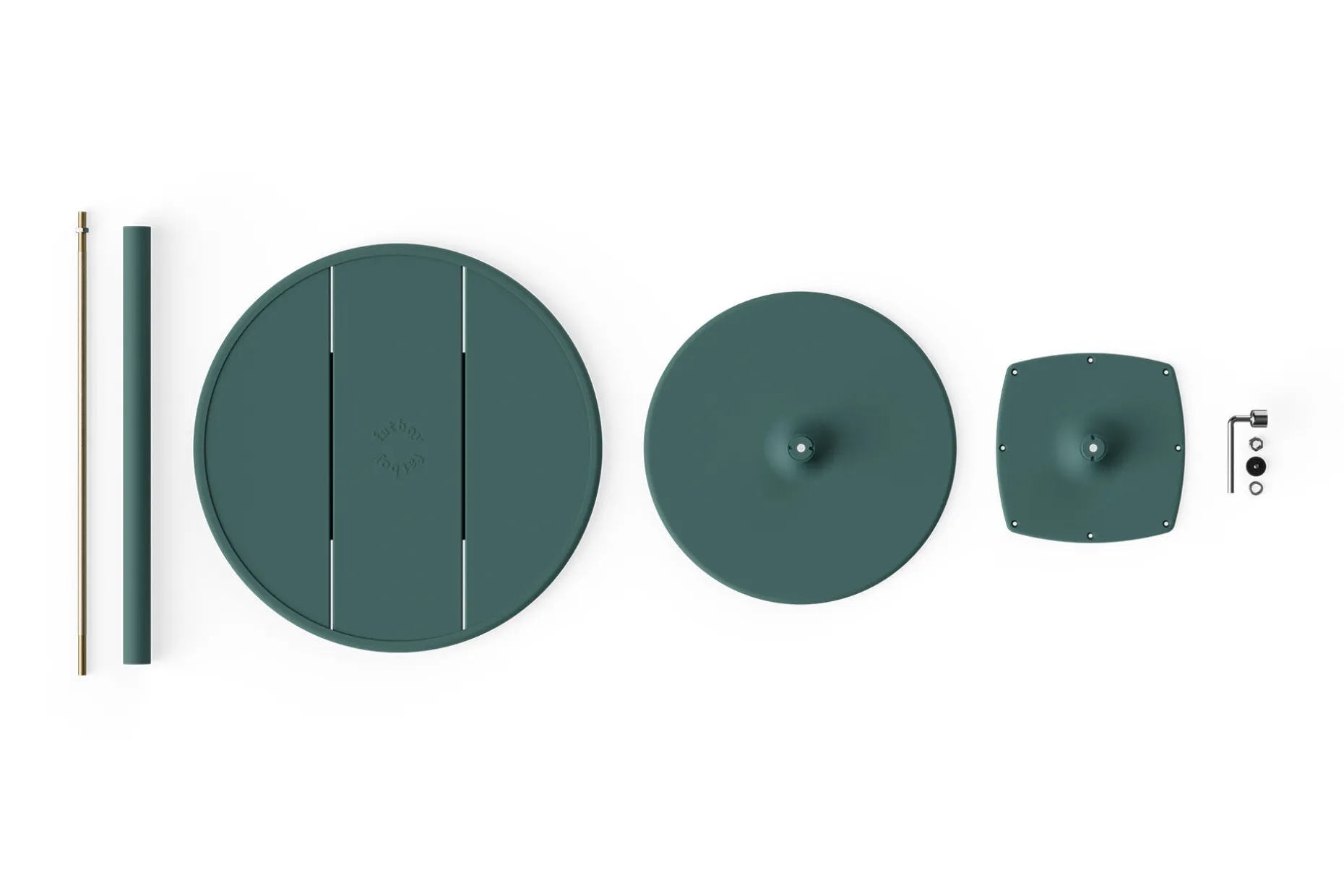 Fred's Bistreau Kleine tuintafel rond, groen, 60x60x76 cm
