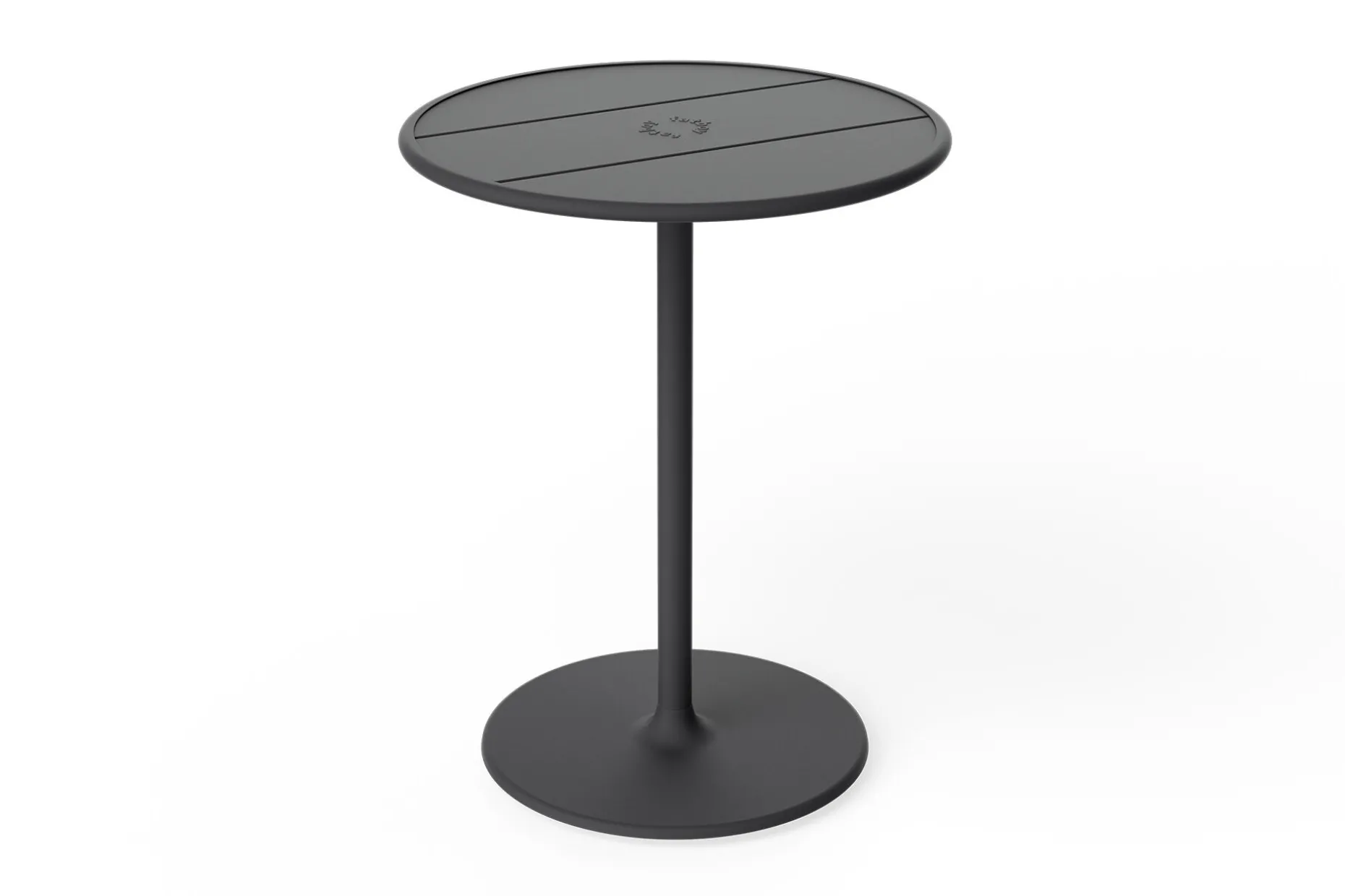 Fred's Bistreau Kleine tuintafel rond, zwart, 60x60x76 cm