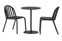 Fred's Bistreau Kleine tuintafel rond, zwart, 60x60x76 cm
