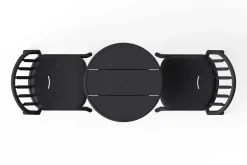 Fred's Bistreau Kleine tuintafel rond, zwart, 60x60x76 cm