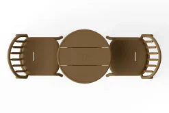 Fred's Bistreau Kleine tuintafel rond, bruin, 60x60x76 cm