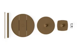 Fred's Bistreau Kleine tuintafel rond, bruin, 60x60x76 cm