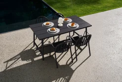 Fred's Medium Table Tuintafel, zwart, 170x90x76 cm