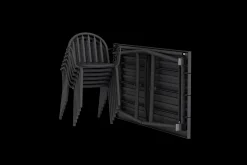 Fred's Medium Table Tuintafel, zwart, 170x90x76 cm