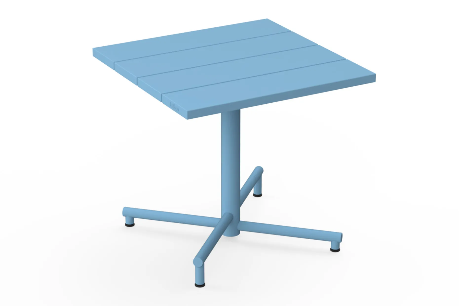 Fred's Square Bistreau Kleine tuintafel vierkant, blauw, 80x80x76 cm