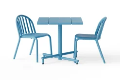 Fred's Square Bistreau Kleine tuintafel vierkant, blauw, 80x80x76 cm