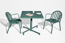 Fred's Square Bistreau Kleine tuintafel vierkant, groen, 80x80x76 cm