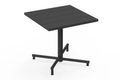 Fred's Square Bistreau Kleine tuintafel vierkant, zwart, 80x80x76 cm